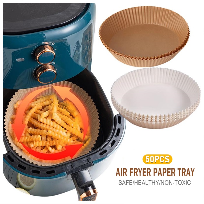 50Pcs Air Fryer Disposable Paper Non-Toxic Greaseproof Parchment