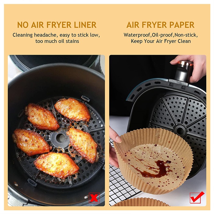 Buy Air Fryer Disposable Paper Liner,50pcs Air Fryer Liners Round Non-Stick  Airfryer Parchment Liners,Oil-proof,Water-Proof, car accessories, pet, electrical, cosmetics