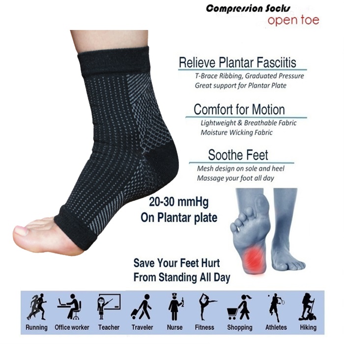 Buy Socks Anti Fatigue Compression Therapy Stockings Heel Pain / Stokin ...