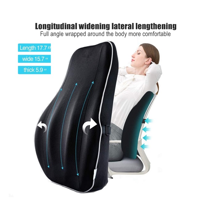 Buy Memory Foam Back Pain Relief Velvet Lumbar Support Car Cushion Pillow  of Chair Sofa Seat Back/尾椎酸痛 坐垫, car accessories, pet, electrical, cosmetics