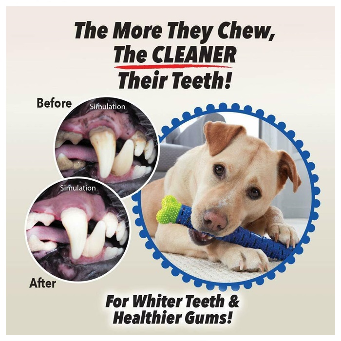 Natural GADINO Dog Chew Toothbrush Safe Non-Toxic and Long-Lasting Dog Pet Chew Toys Dental Care for Pet Puppies Dog Toothbrush Stick for Dogs