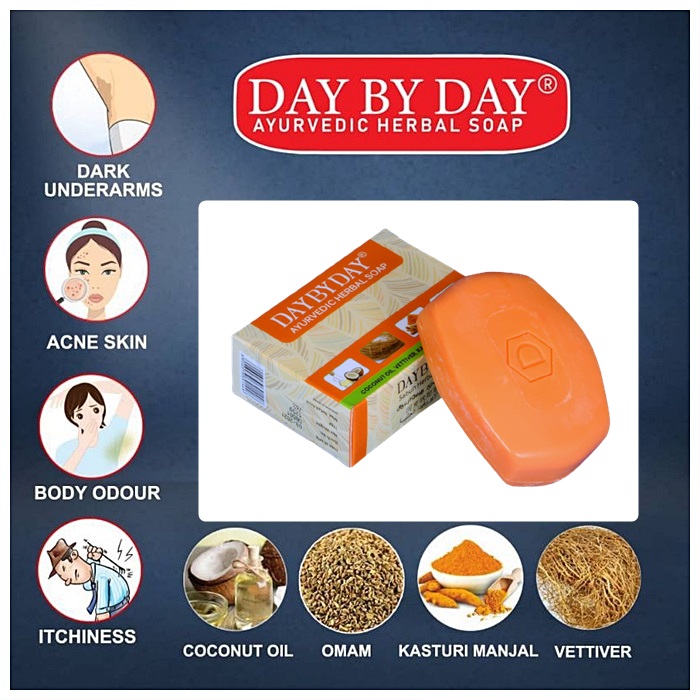 Buy Day By Day Ayurveric Herbal Soap Body Skin Wash Herbs Sabun Mandi Badan  Muka Herba Jerawat Pimples Acne | car accessories | pet | electrical |  cosmetics | kitchenware