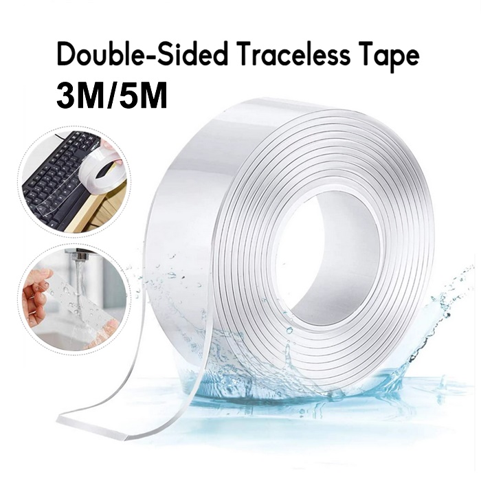 Buy Adhesive Tape Double Sided Traceless Washable Reusable Anti Slip ...