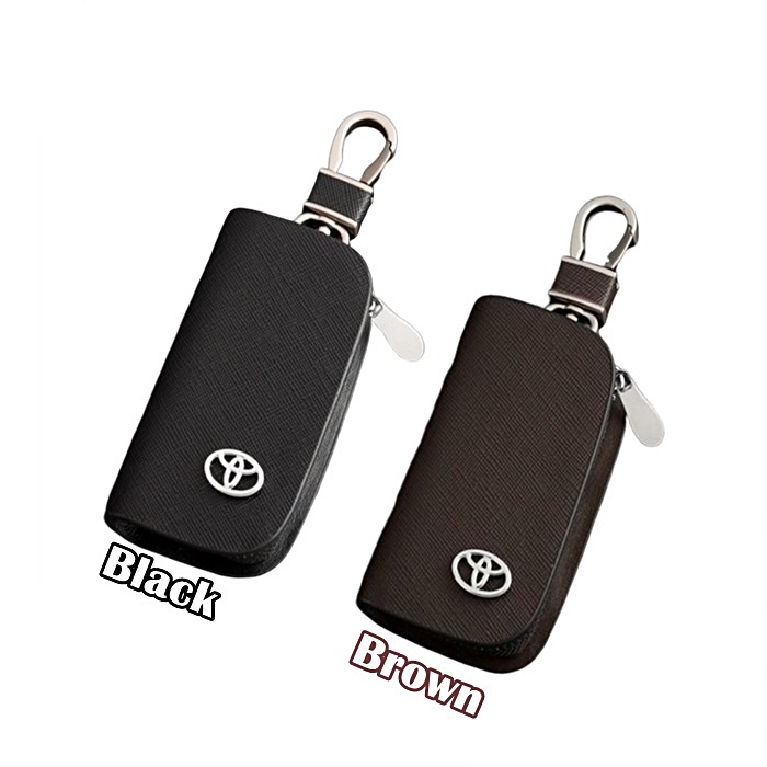 Universal Car PU Leather Smart Remote Key Chain Holder Fob Bag Case Cover YD