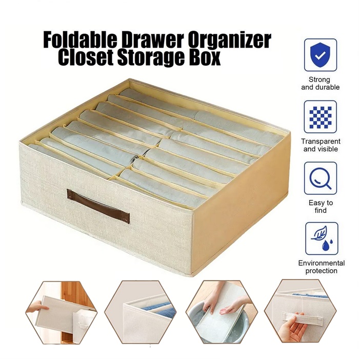 Buy Clothes Pants Storage Box Underwear Bra Panties Organizer Drawer  Foldable Multi-Purpose Separation Box/Kotak Simpan Baju, car accessories, pet, electrical, cosmetics