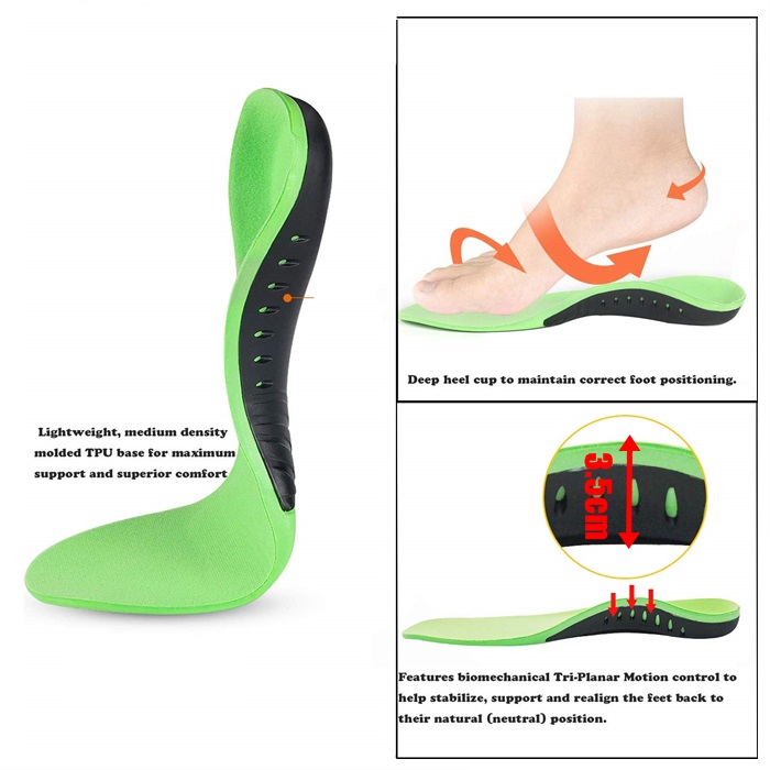 Buy Orthopedic Insoles Orthotics Flat Foot Health Sole Pad Medical ...