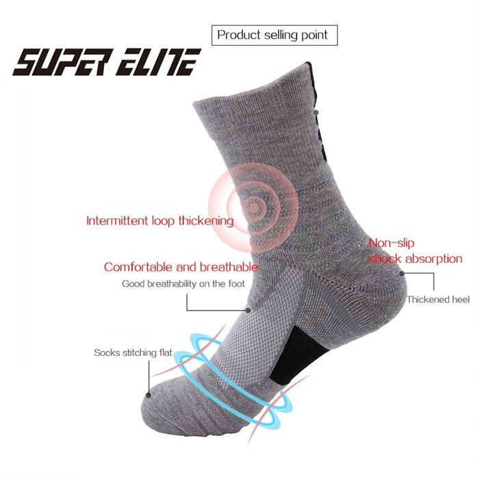 Buy Super Elite Premium Middle Cut Compression Sports Socks Suitable ...