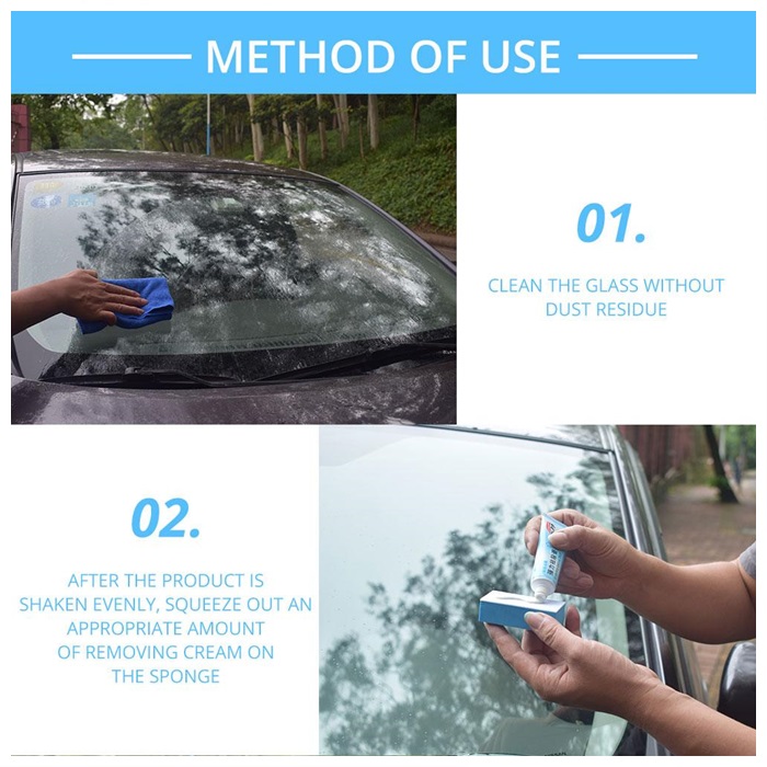 Buy Glass Stripper Water Spot Remover - Windshield Cleaner, Car Window  Glass Oil Film Remover, 汽车前挡风玻璃油膜清洗祛除膏, car accessories, pet, electrical, cosmetics
