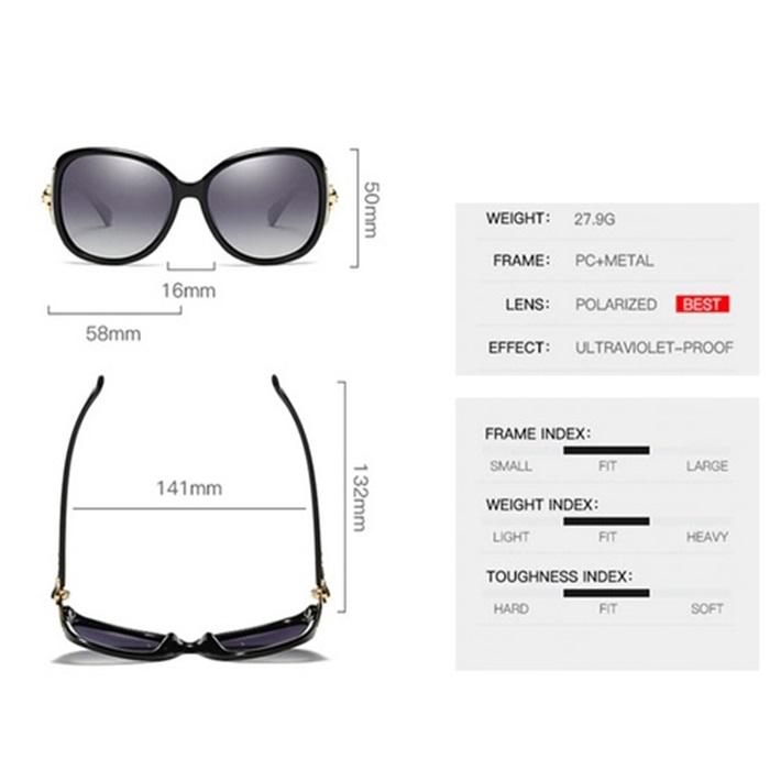 Buy AORON Fashion Womens Polarized Sunglasses Women fox style Sung ...